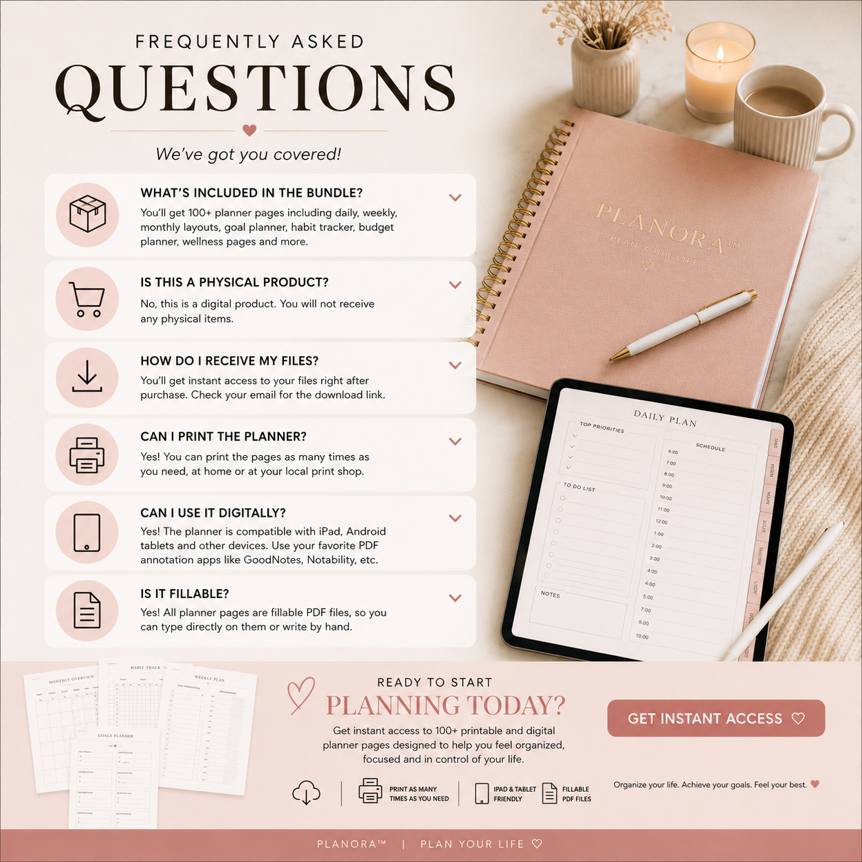 PLANORA™ Ultimate Planner Bundle
